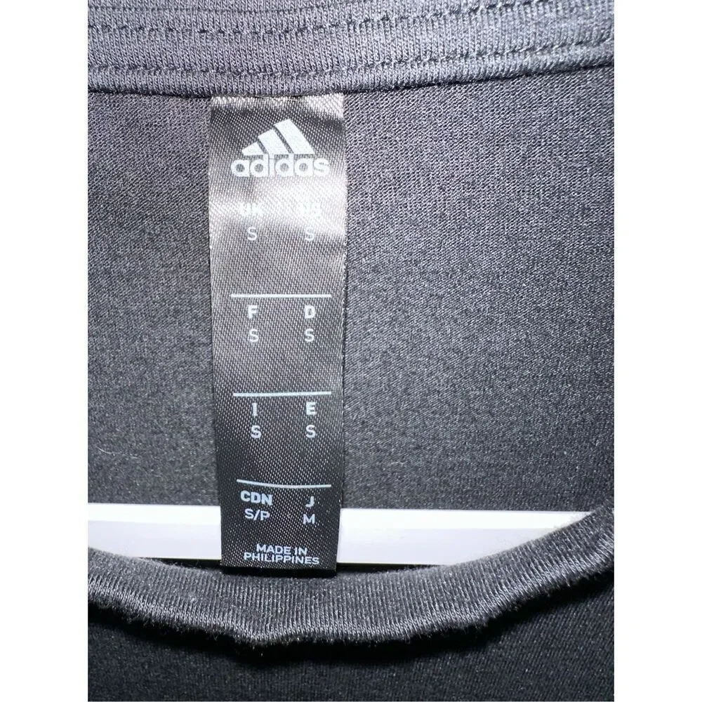Adidas Men’s Small Black Aeroready Long Sleeve Shirt Tee Cotton Blend Activewear
